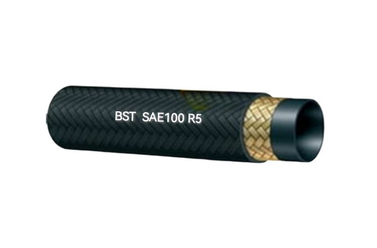 SAE100 R5 One Layer Wire Braid, Textile Covered Hydraulic Hose