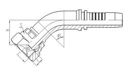 45° METRIC FEMALE 60°CONE SEAL (20641)